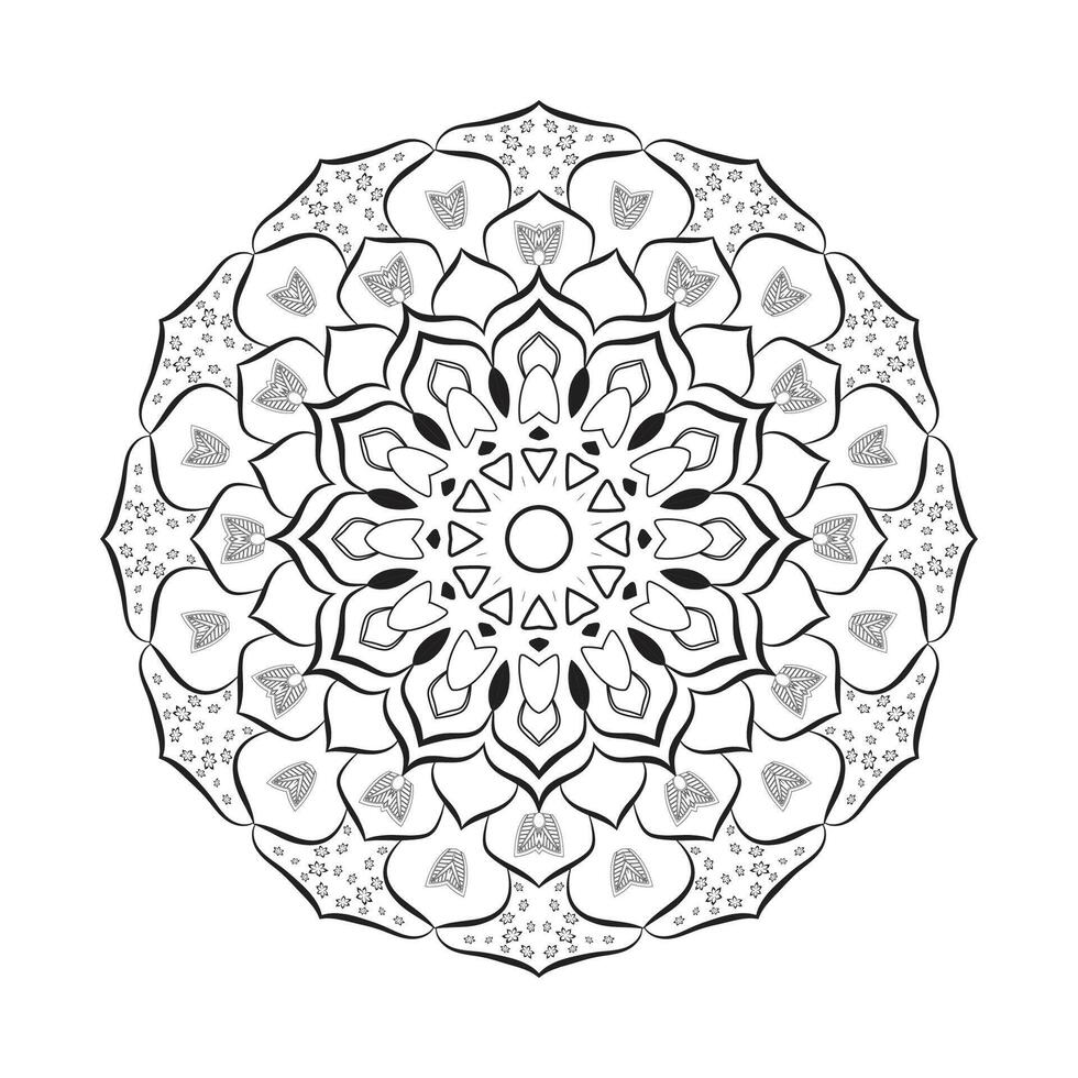 Mandala Hintergrund Design und Färbung Seite vektor