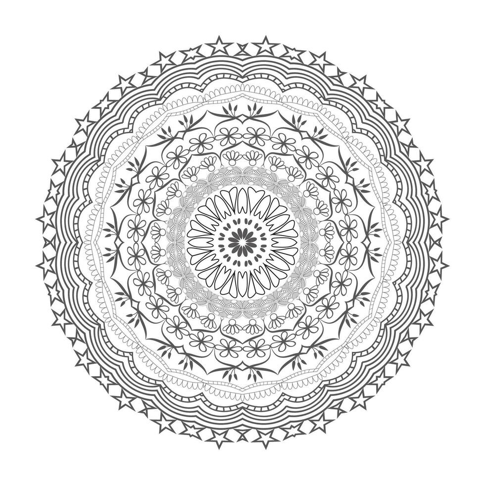 Mandala Hintergrund Design und Färbung Seite vektor