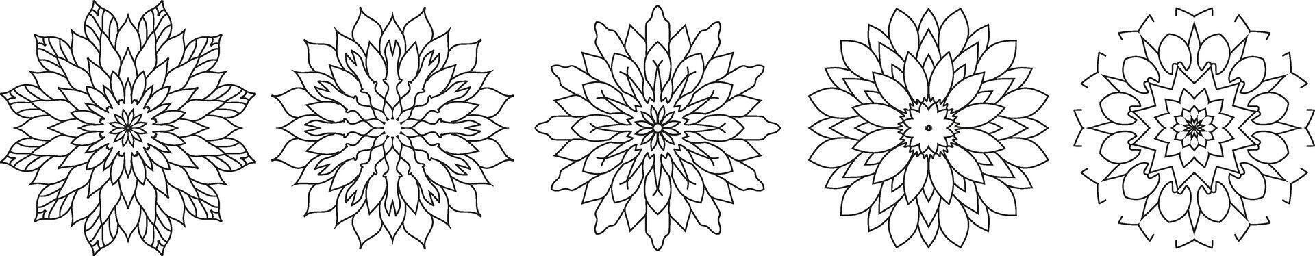 blomma mandala. årgång dekorativ element. orientalisk mönster, vektor illustration. islam, arabiska, indisk