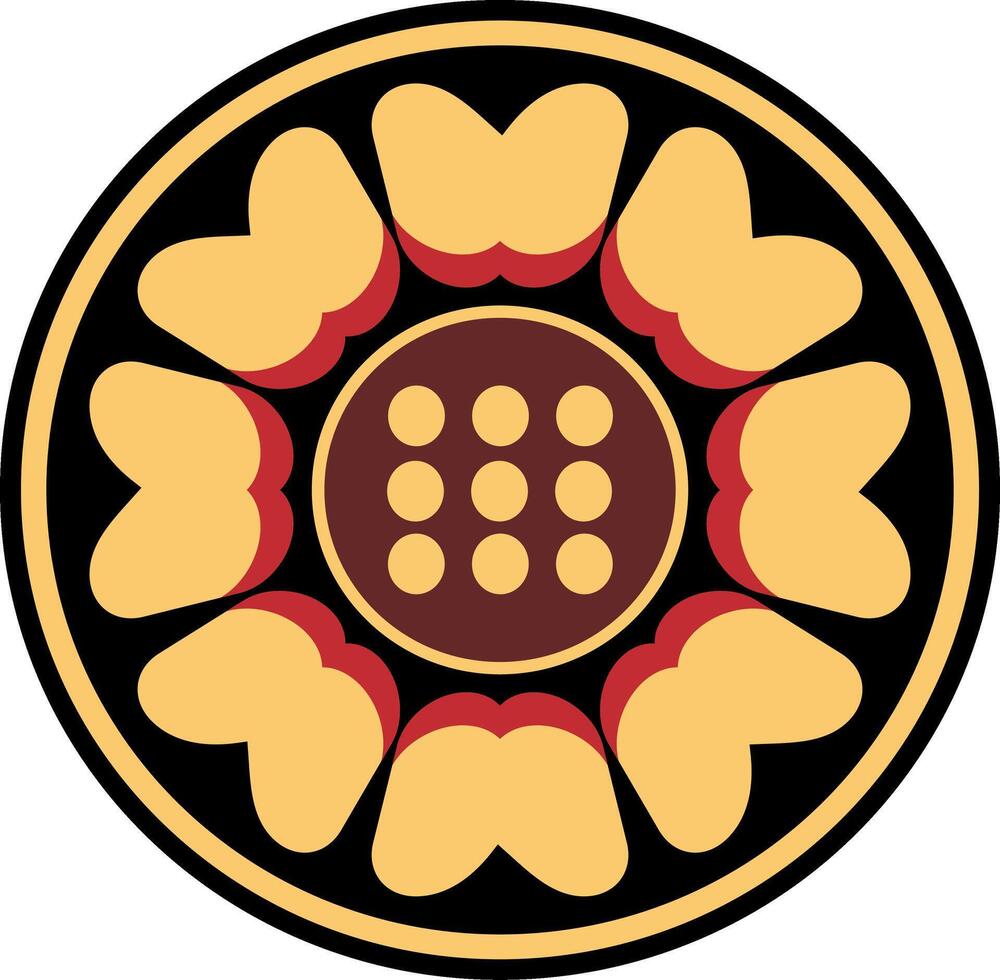 diese ein Symbol Weiß Lotus und rot Lotus pai sho vektor