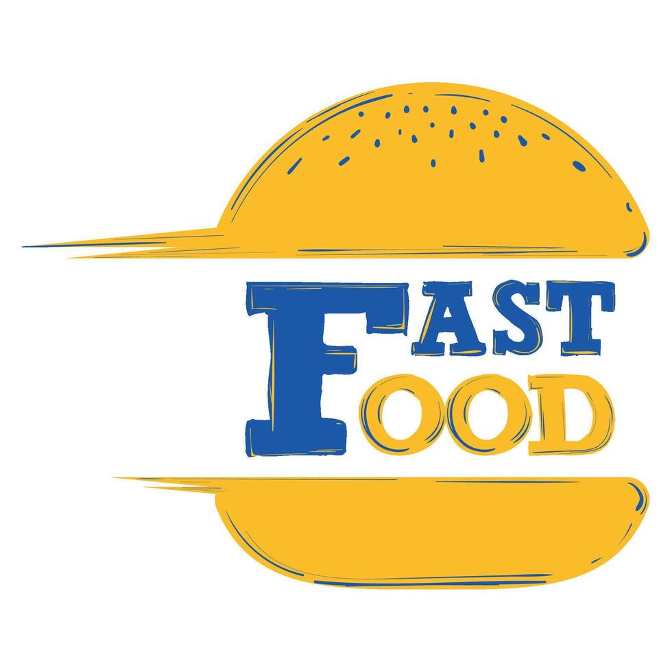 schnell Essen lokal Essen Logo Vektor Illustration