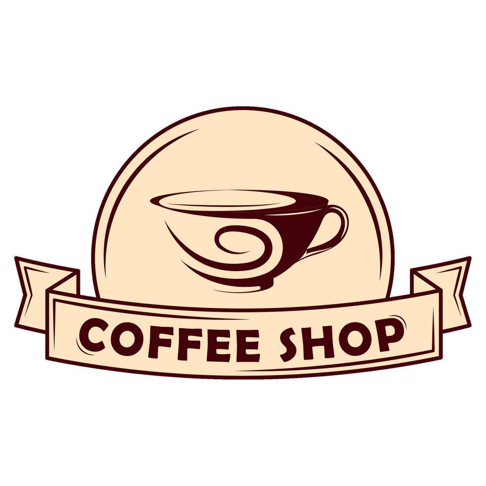kaffe affär lokal- mat logotyp vektor illustration