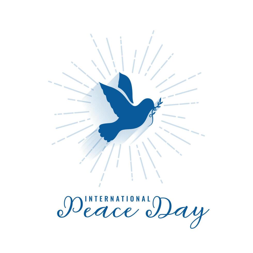 glücklich Welt Frieden Tag Feier Poster ein Symbol von Menschheit vektor