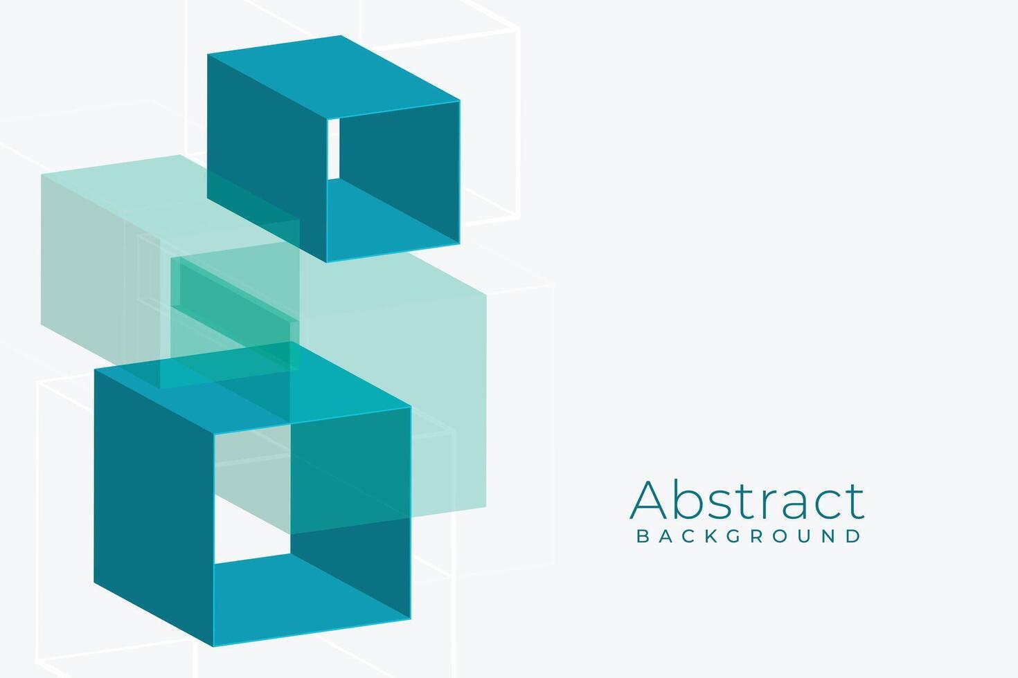 abstrakt 3d cuboid låda geometrisk bakgrund vektor