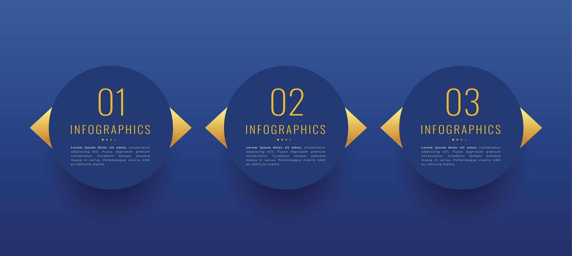 modern sätt till framföra information med 3 steg bearbeta infographic baner vektor