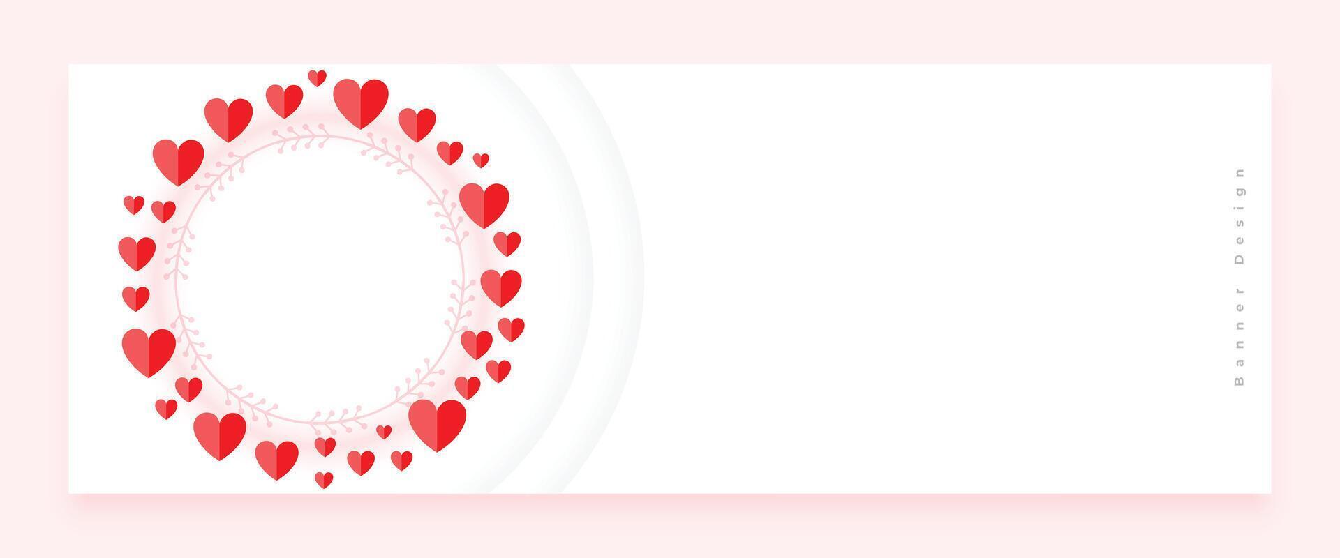 Papierschnitt Liebe Herz Rahmen Banner zum Valentinsgrüße Tag Feier vektor