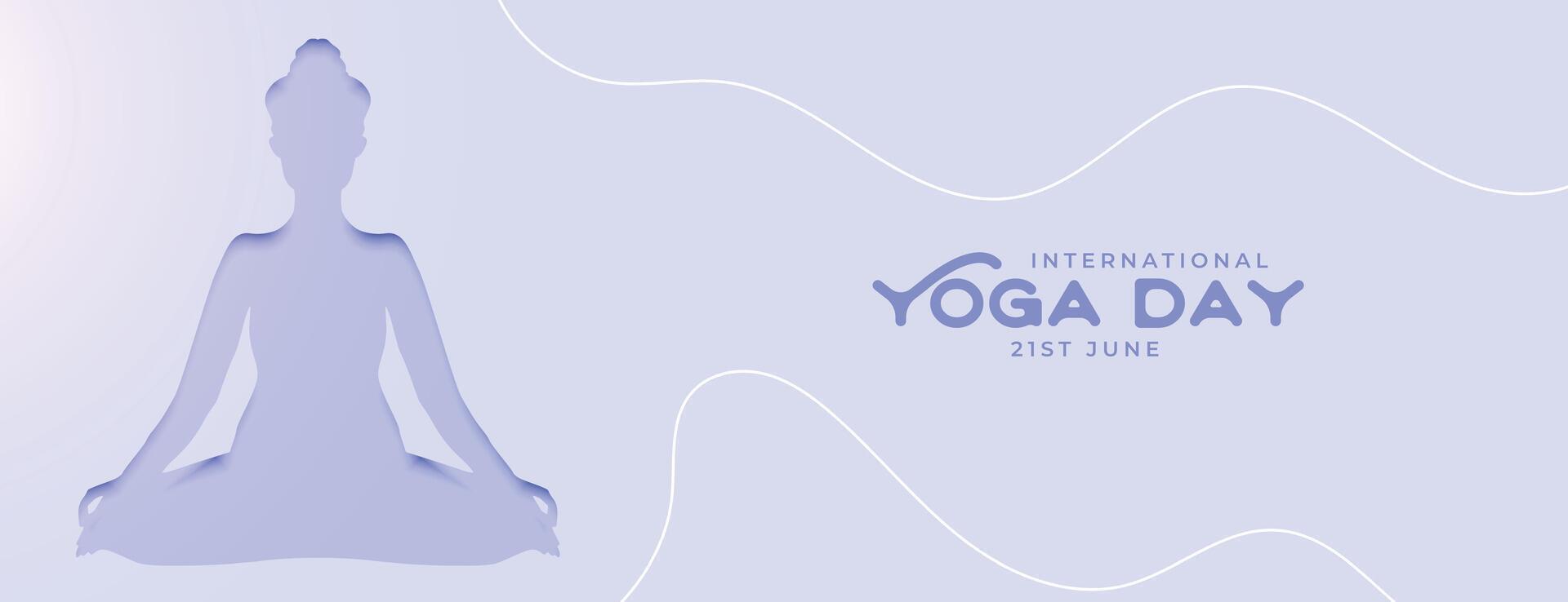 Papier Schnitt Stil International Yoga Tag Poster zum gesund Verstand vektor
