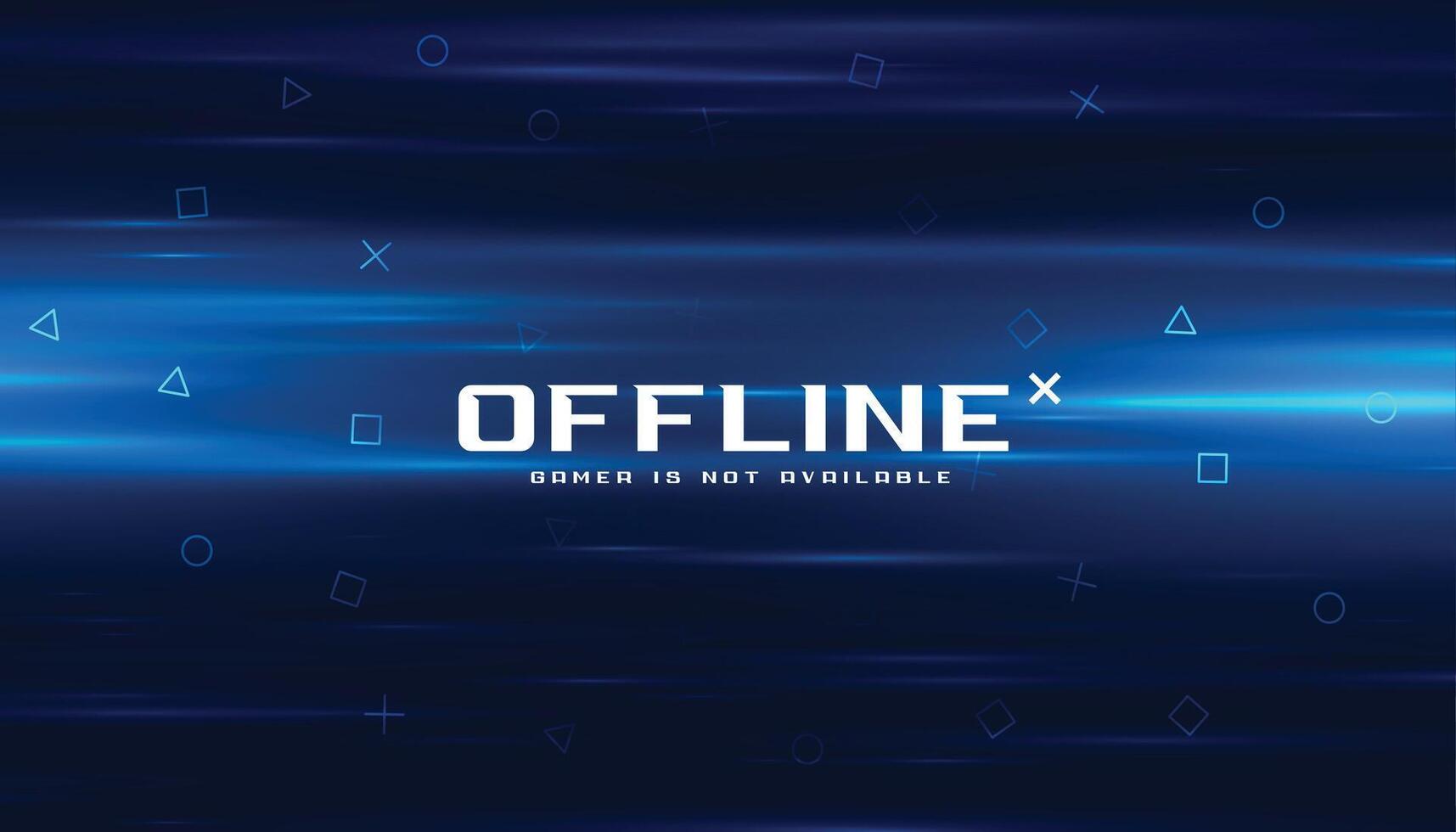 modern offline Spielen rationalisieren Banner mit glänzend bewirken vektor