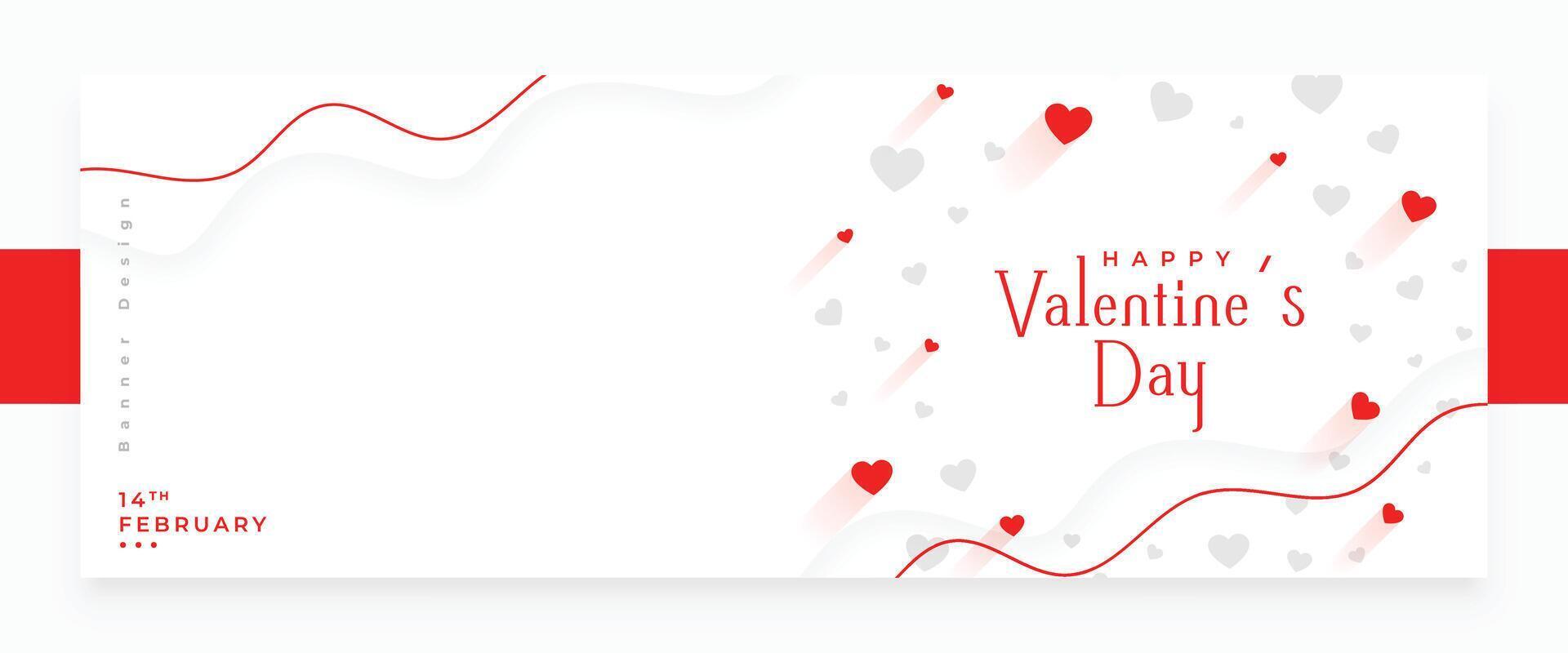 schön glücklich Valentinstag Tag Gruß Banner mit Text Raum vektor