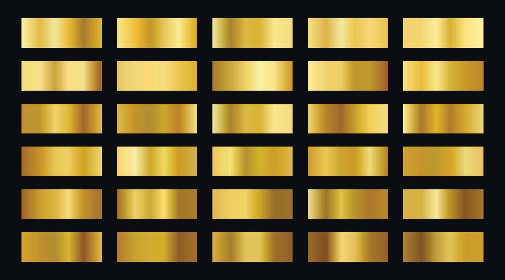 Sammlung von golden Gradient Palette Hintergrund zum ui ux App vektor