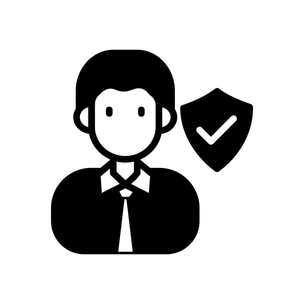 Mitarbeiter Versicherung Symbol im Vektor. Logo vektor