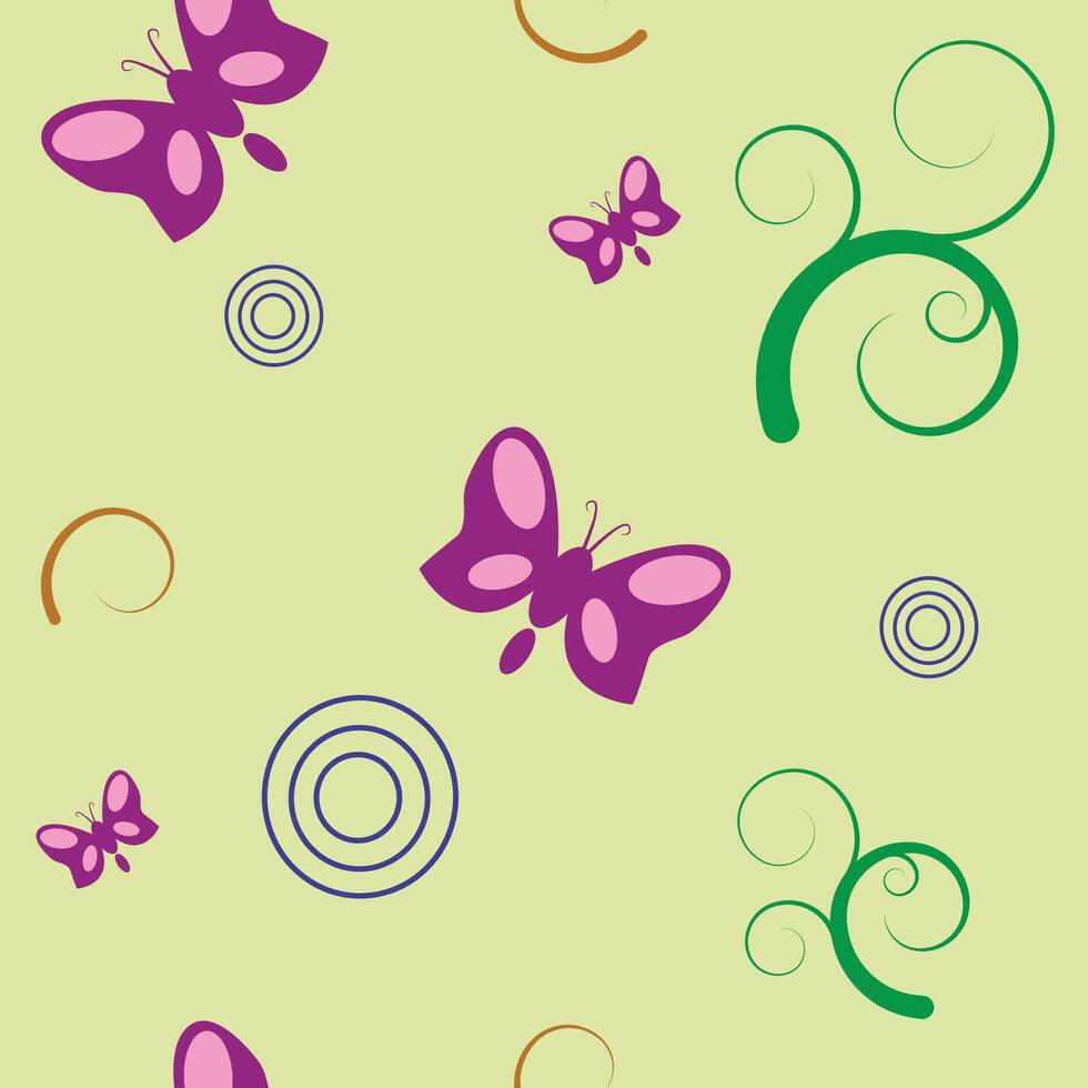 Schmetterling Muster. nahtlos Muster mit Schmetterling. Sommer- Muster zum Drucken vektor