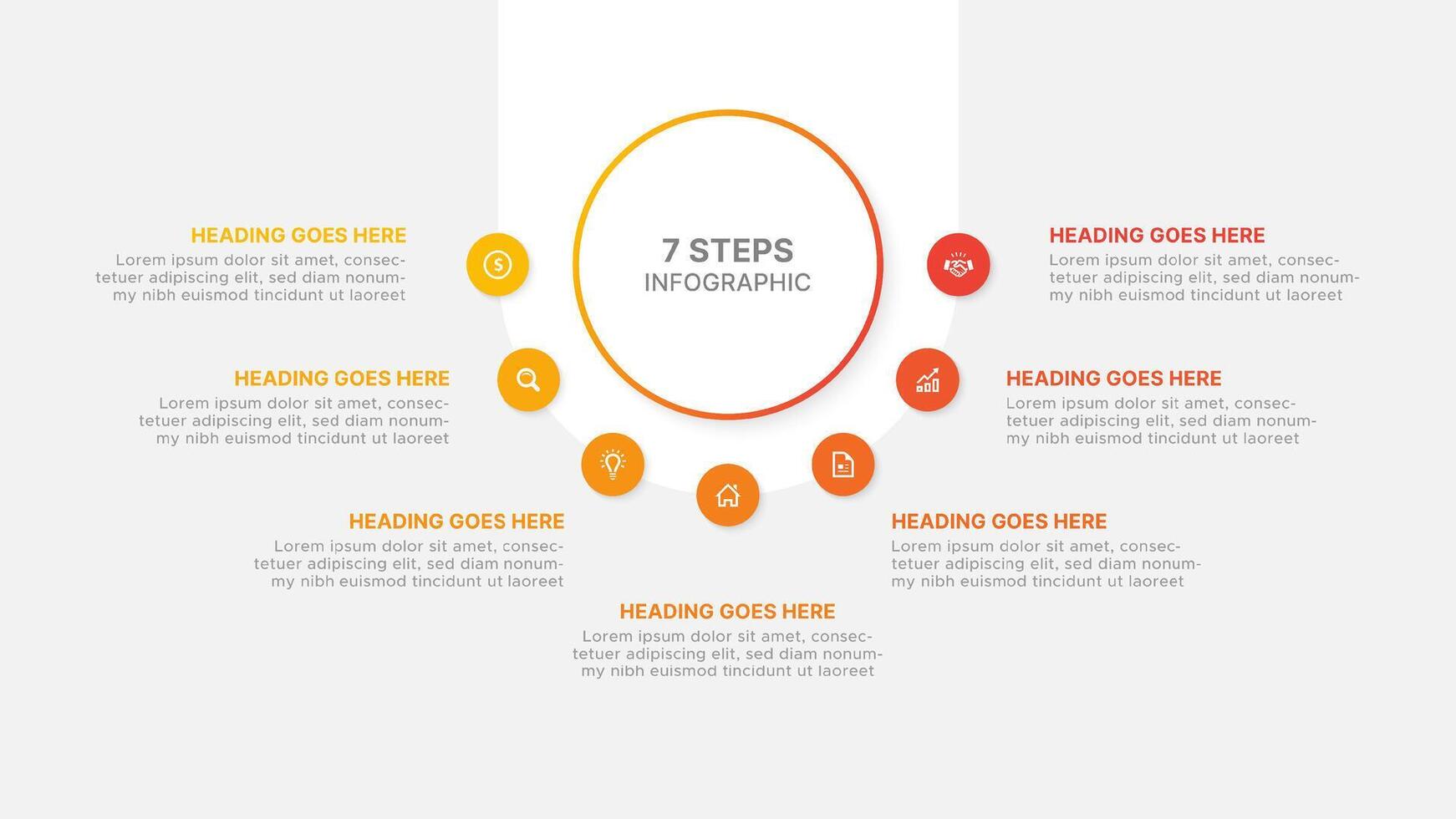 varje vecka planerare arrangör infographic mall design med 7 alternativ vektor