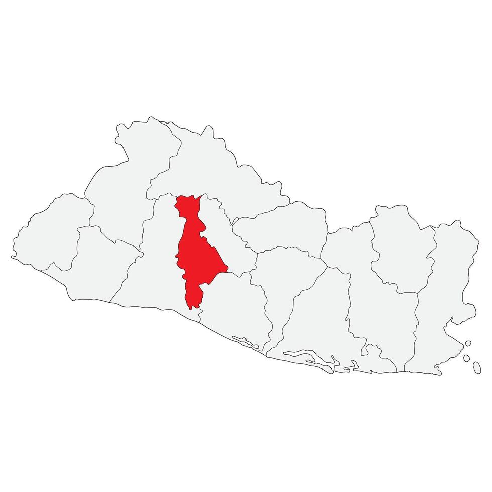 Karte von el Salvador mit Hauptstadt Stadt san Salvador vektor