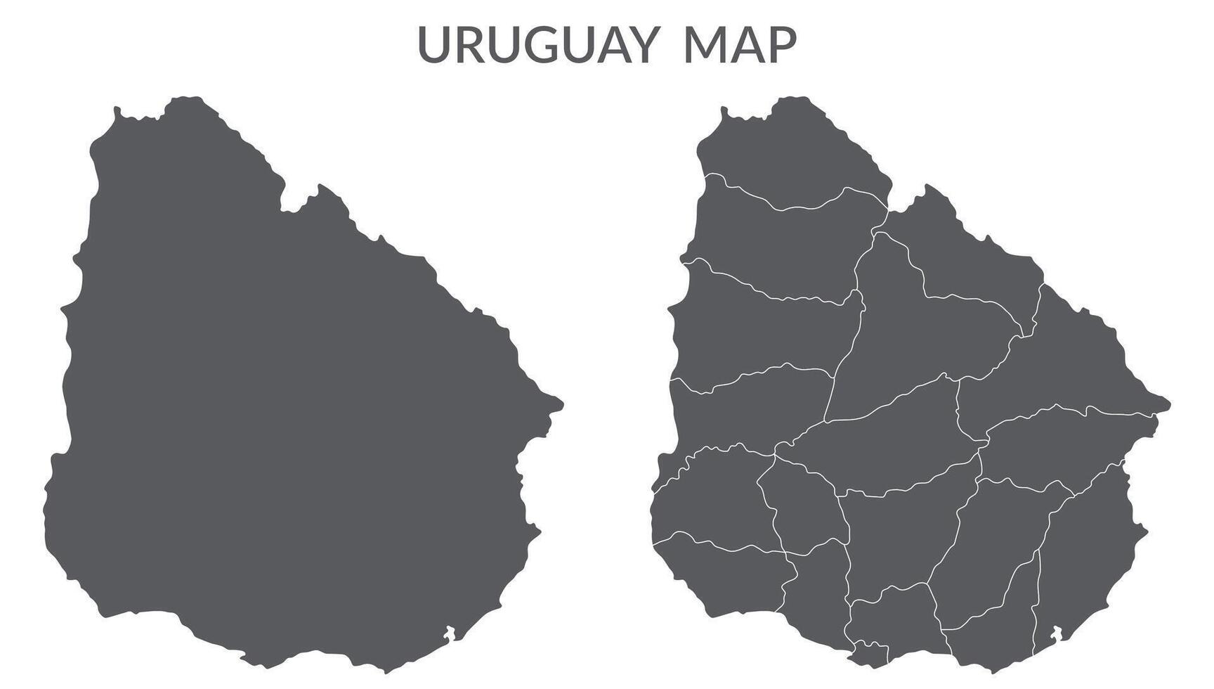 Uruguay Karte. Karte von Uruguay im grau einstellen vektor