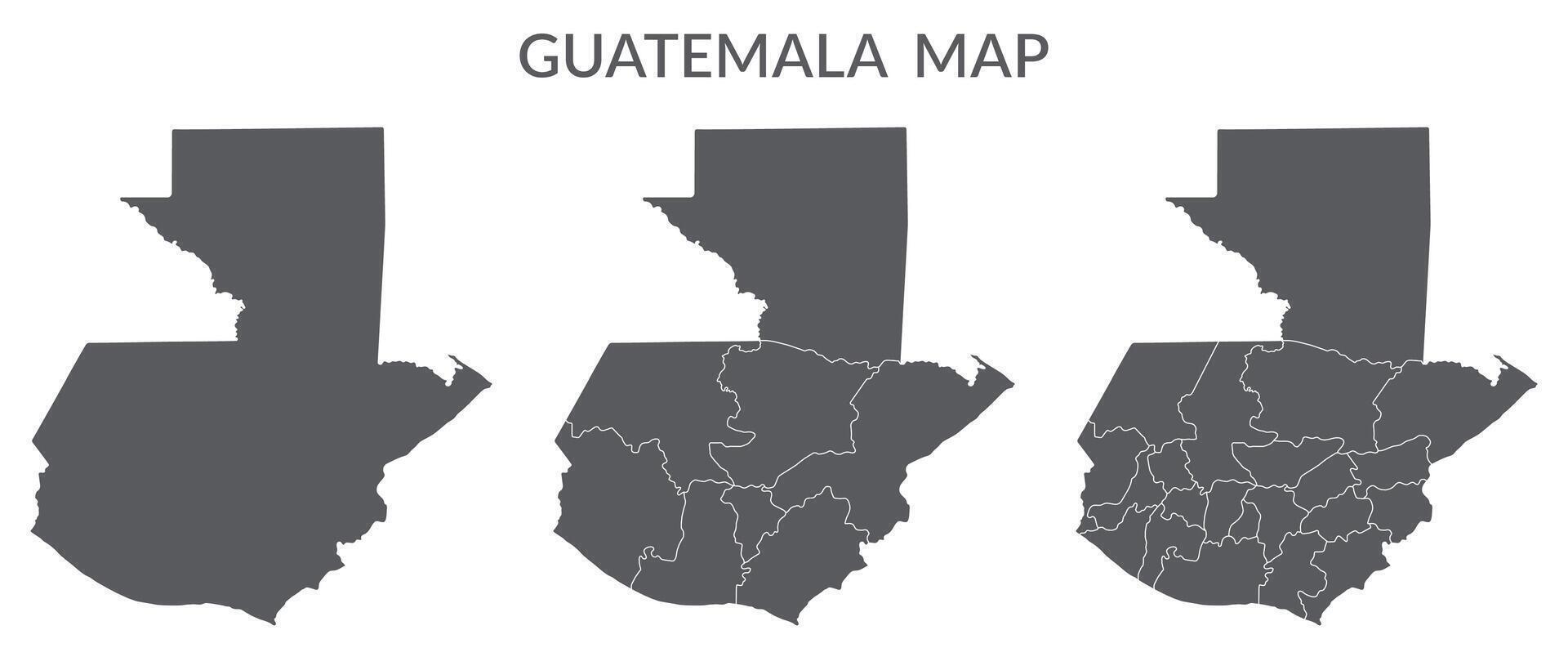 guatemala Karta. Karta av guatemala i grå uppsättning vektor