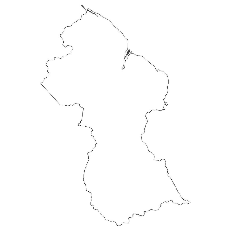 Guyana Karte. Karte von Guyana im Weiß Farbe vektor
