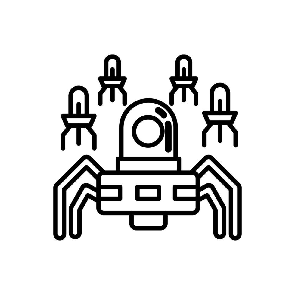 mikro bot ikon i vektor. logotyp vektor
