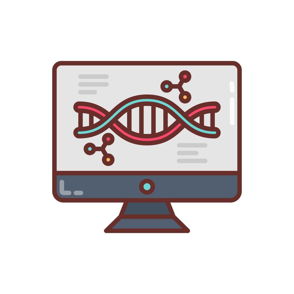 DNA Computing Symbol im Vektor. Logo vektor