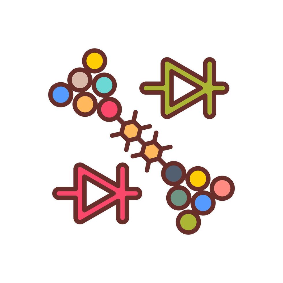 molekyl elektronik ikon i vektor. logotyp vektor