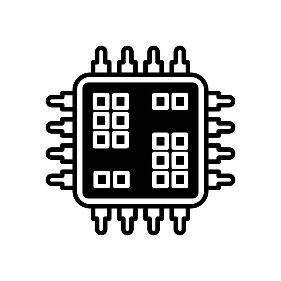 Mikro Computing Symbol im Vektor. Logo vektor