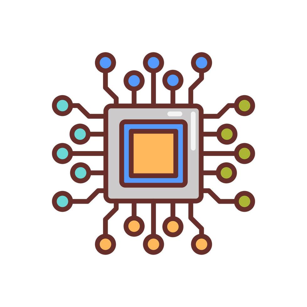 Zentralprozessor Symbol im Vektor. Logo vektor