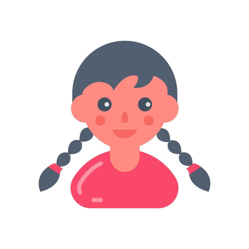 Baby Mädchen Symbol im Vektor. Logo vektor