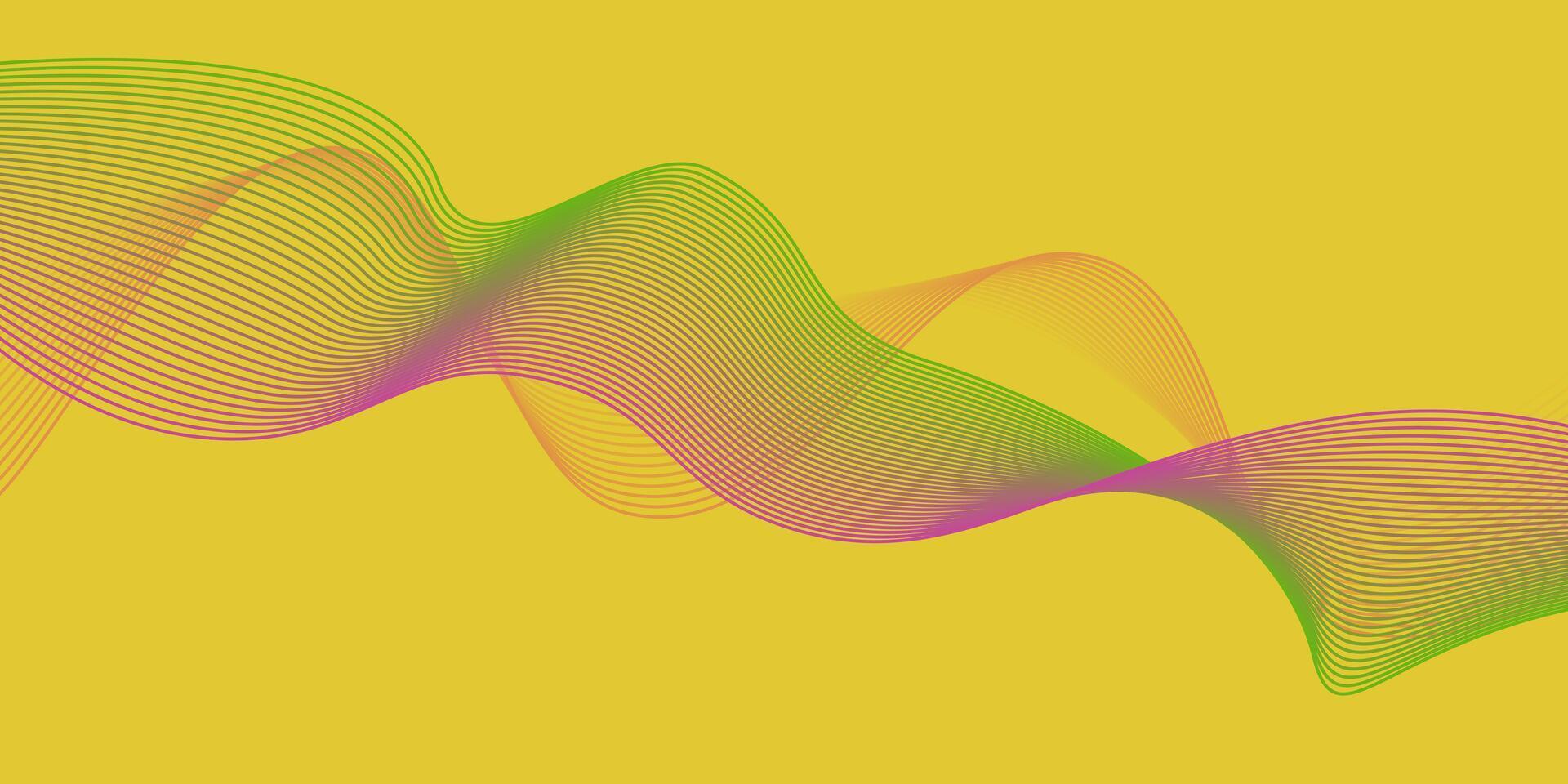 abstrakt glatt wellig farbig Linien. dynamisch Welle. vektor