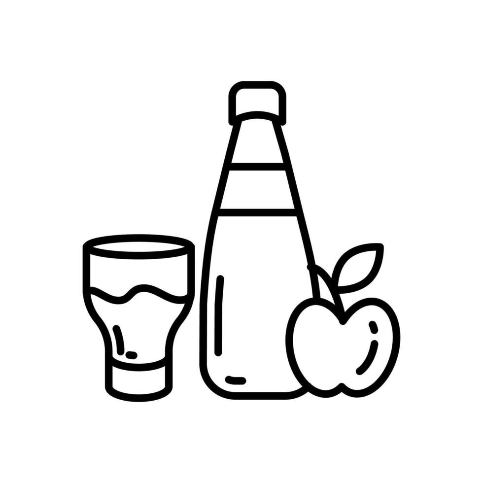 Apfelwein Diät Symbol im Vektor. Logo vektor