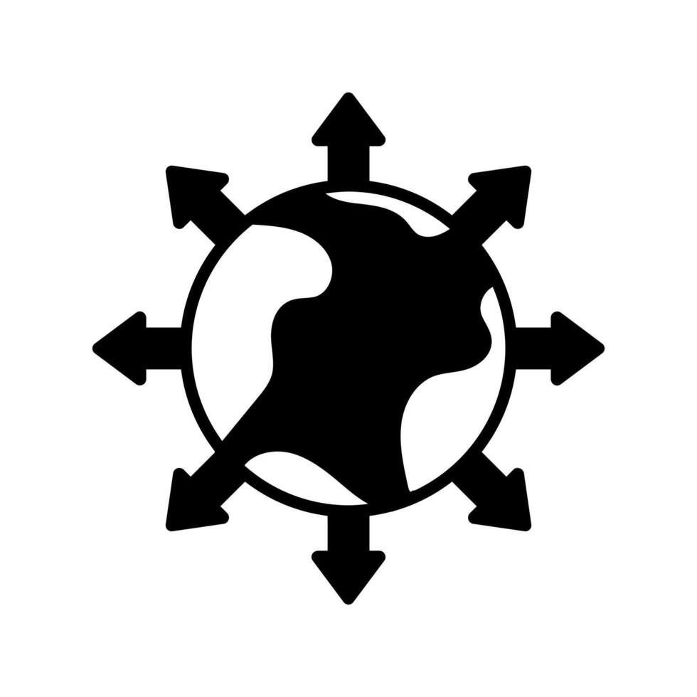 global Verteilung Symbol im Vektor. Logo vektor