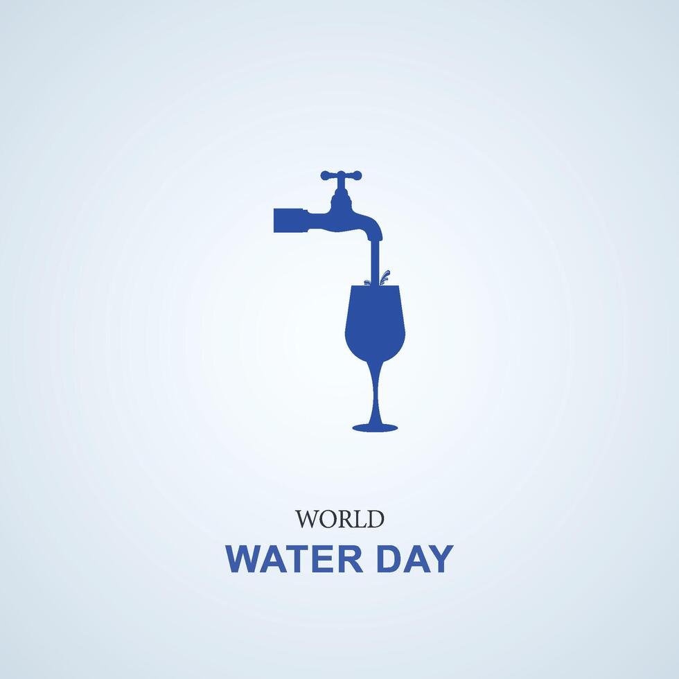 värld vatten dag, affisch, släppa av. sparande vatten och. 22 Mars, vektor vatten dag social media posta, design.