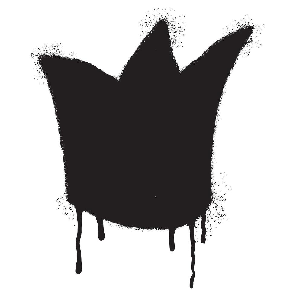 graffiti spray krona ikon isolerat på vit bakgrund. vektor illustration.