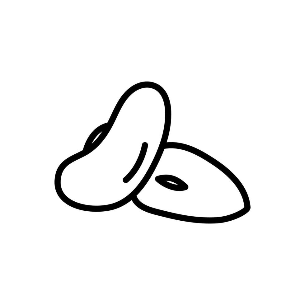 Haricot Bohnen Symbol im Vektor. Logo vektor