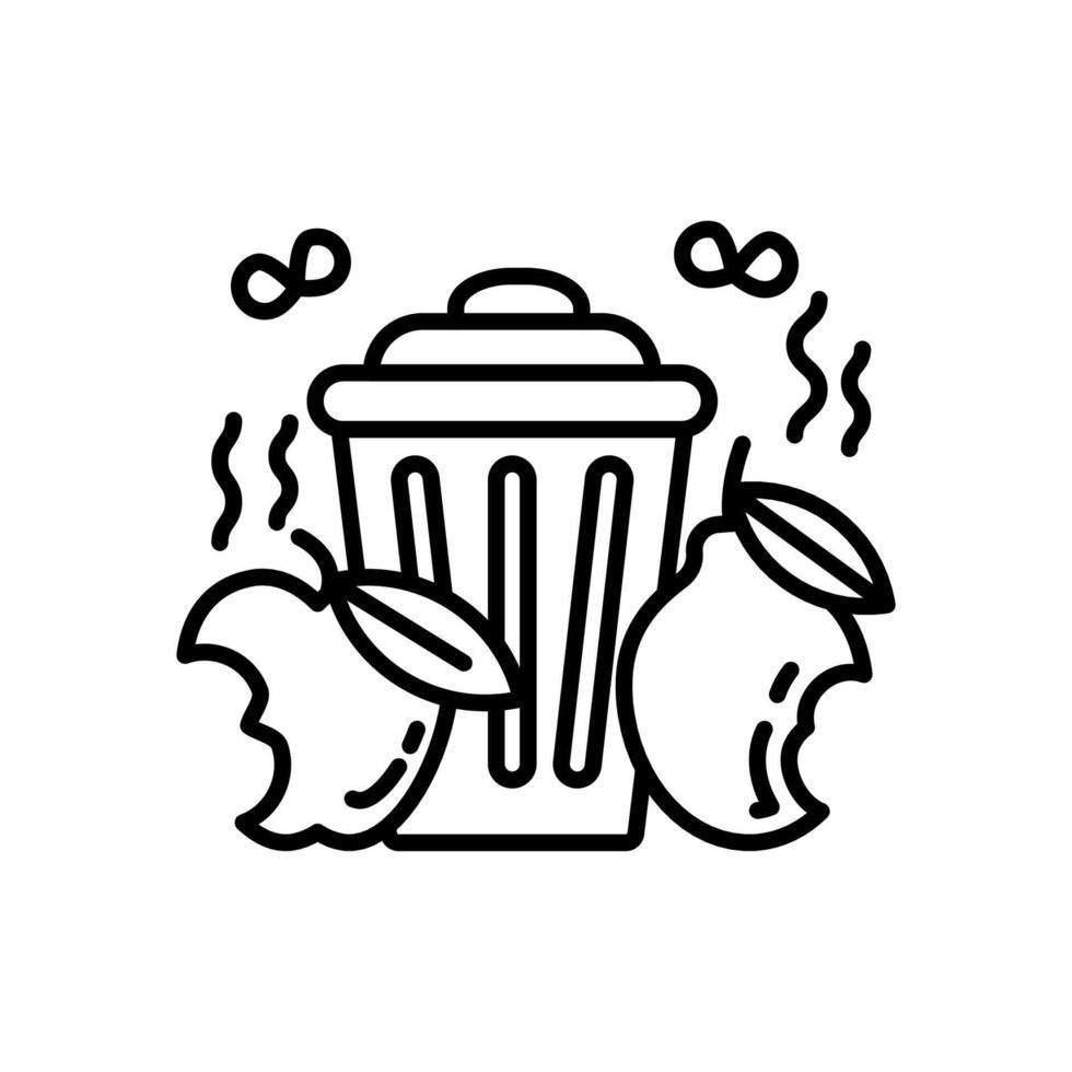Abfall Früchte Symbol im Vektor. Logo vektor