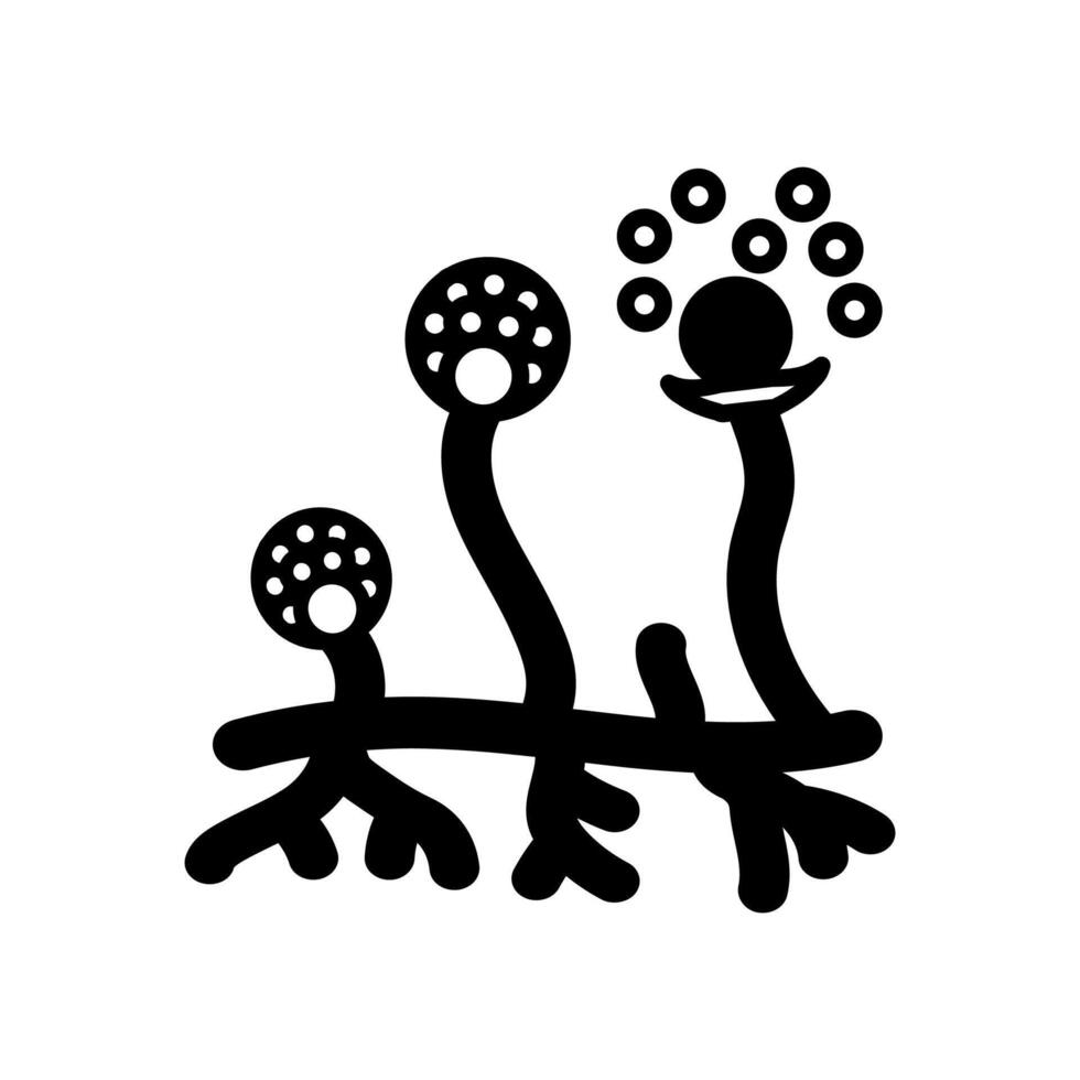 Pilze Sporen Symbol im Vektor. Logo vektor