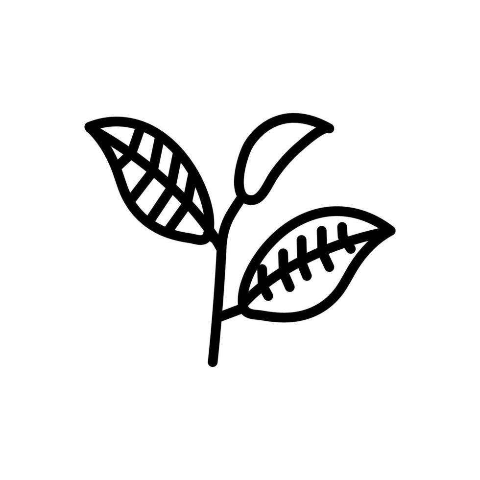 Tee Blätter Symbol im Vektor. Logo vektor