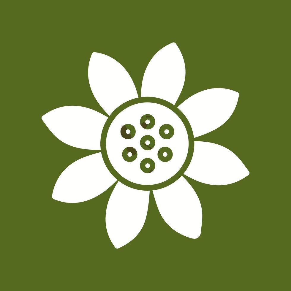 Symbol für Sonnenblumenvektor vektor