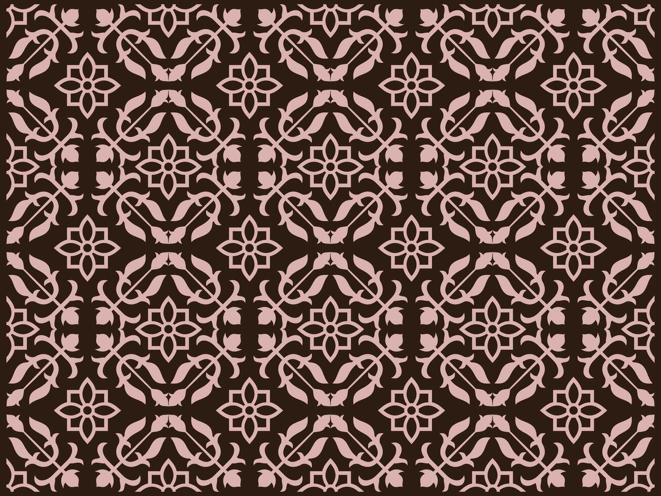 Blumen- Muster Hintergrund, traditionell Design Batik Muster Vektor