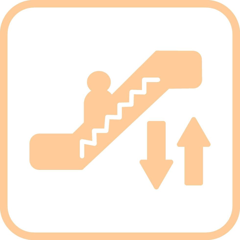 rulltrappa vektor ikon