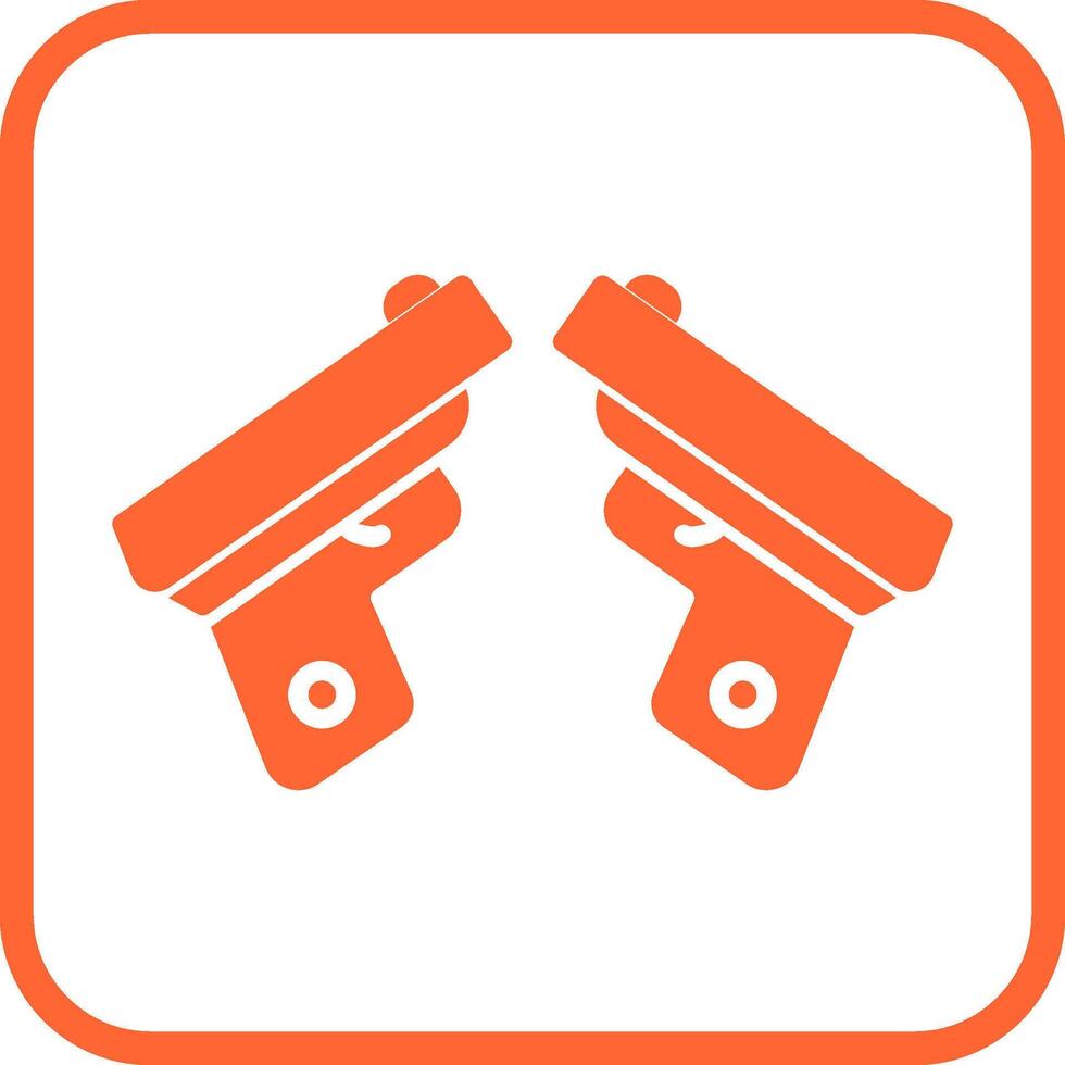 två guns vektor ikon