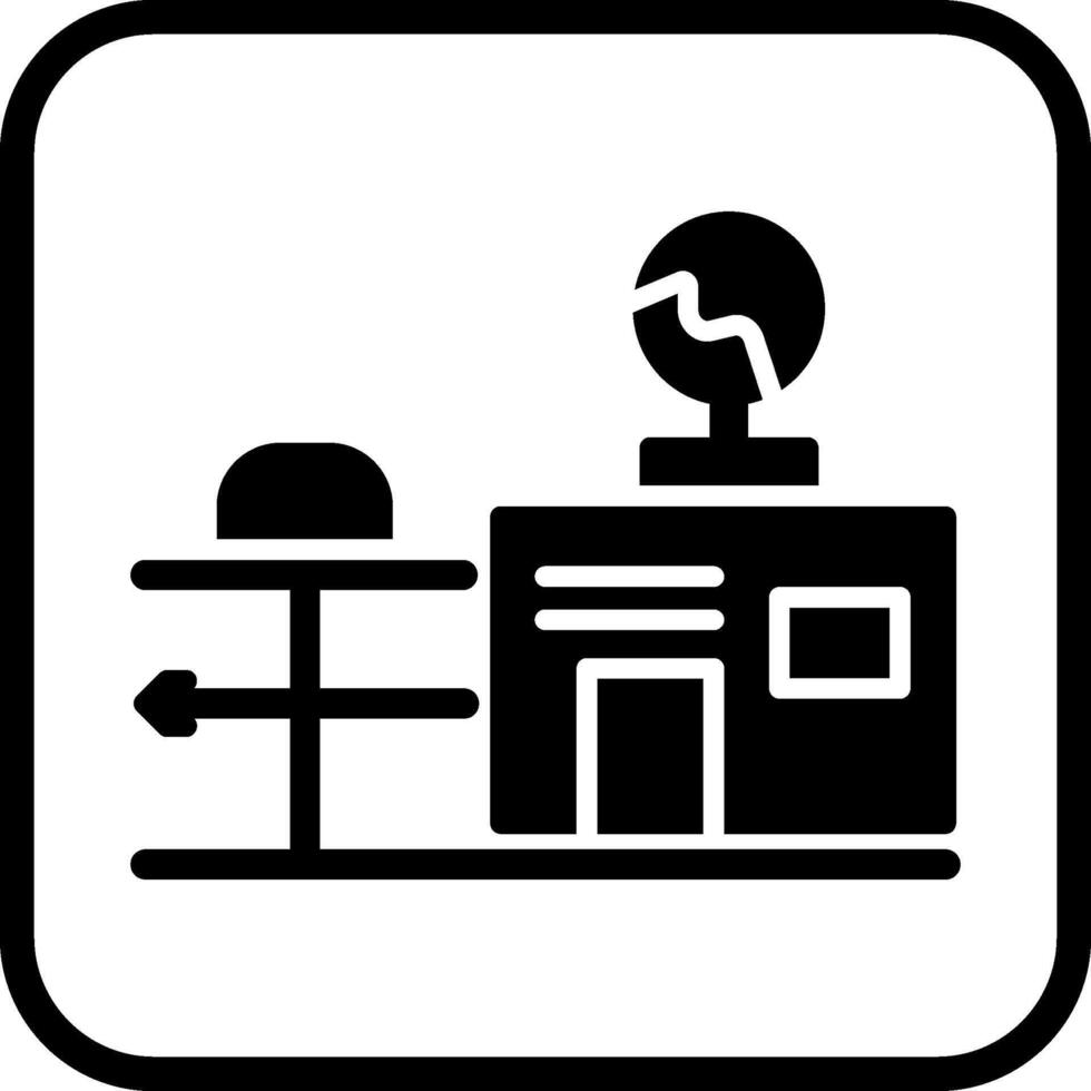 Wetterstation-Vektorsymbol vektor