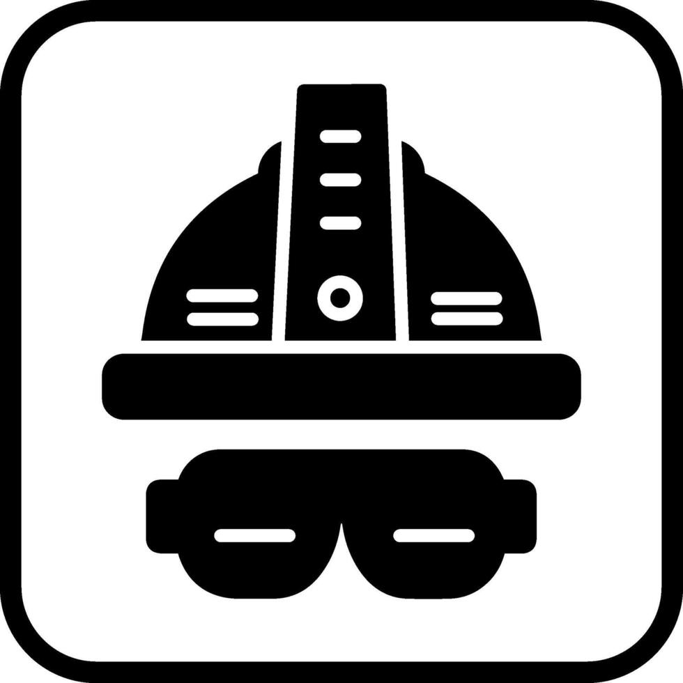 Brille und Helm Vektor Symbol