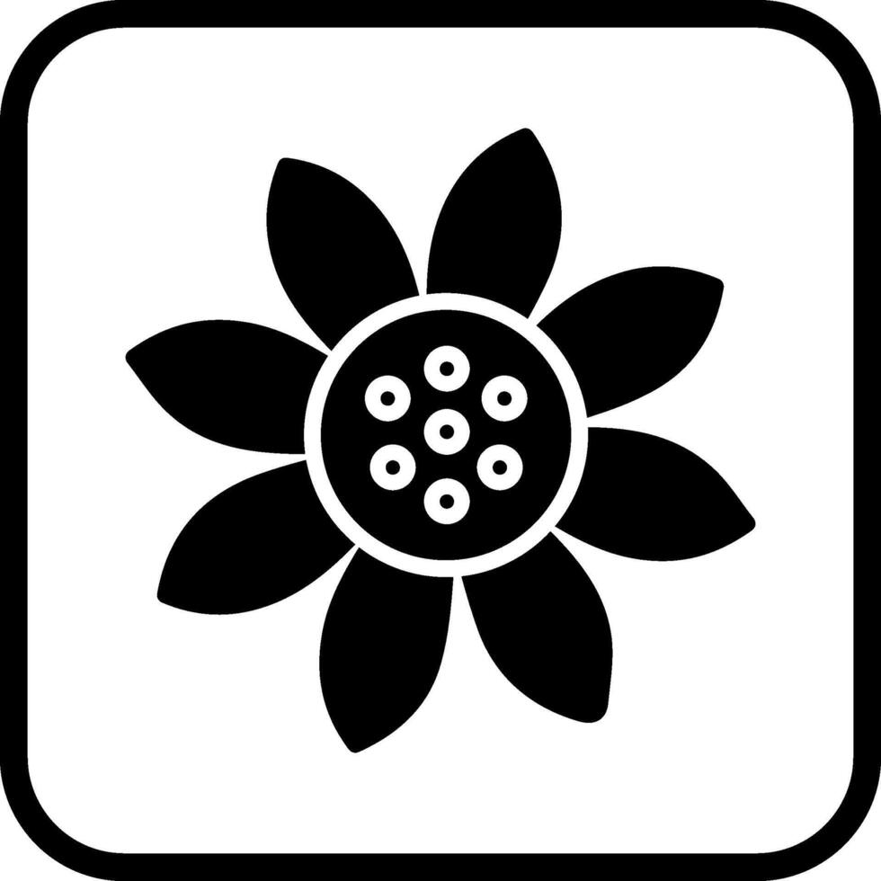 Symbol für Sonnenblumenvektor vektor