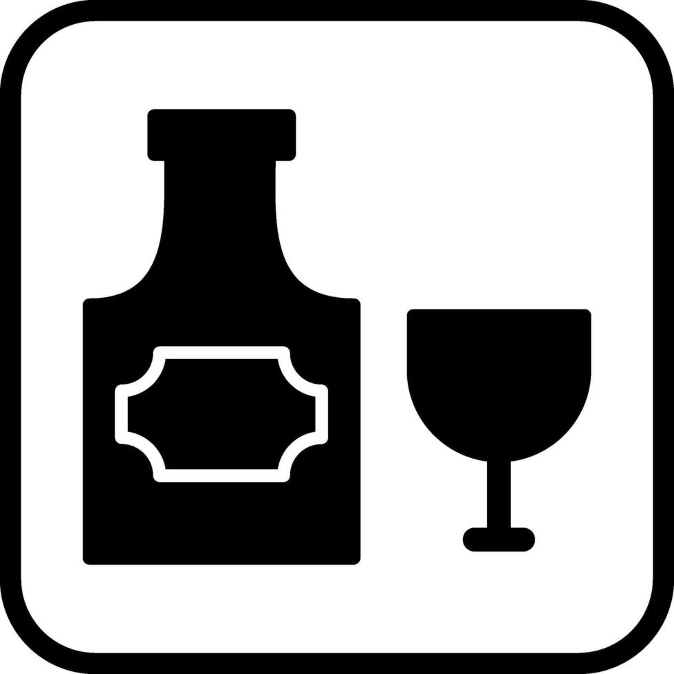 Flasche Rum-Vektor-Symbol vektor