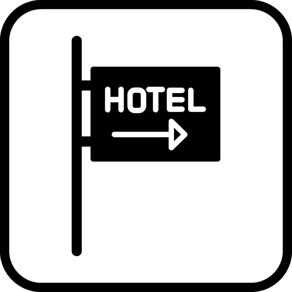 Vektorsymbol für Hotelzeichen vektor