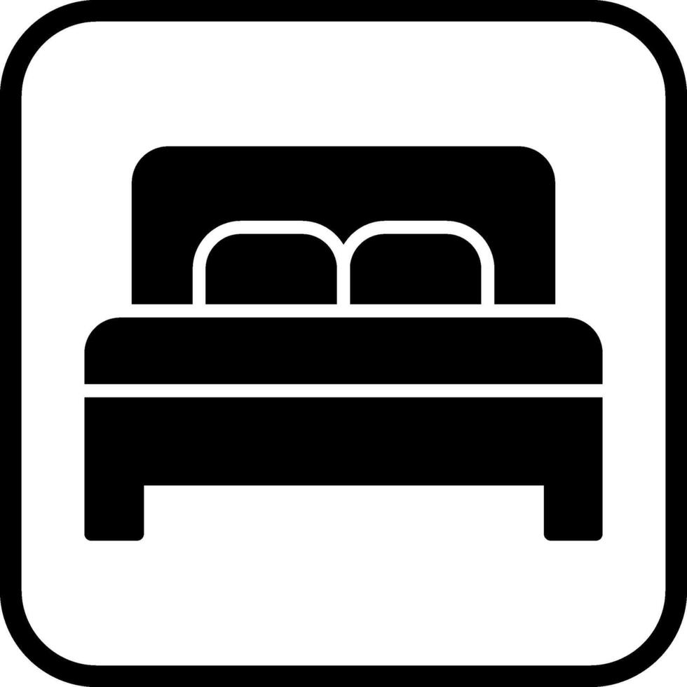 dubbel- säng ii vektor ikon