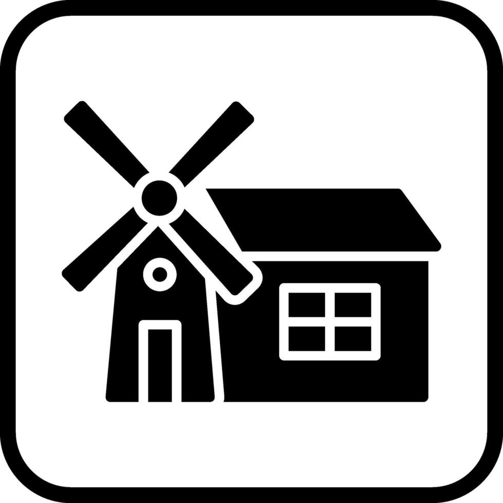 Symbol für Windmühlenvektor vektor