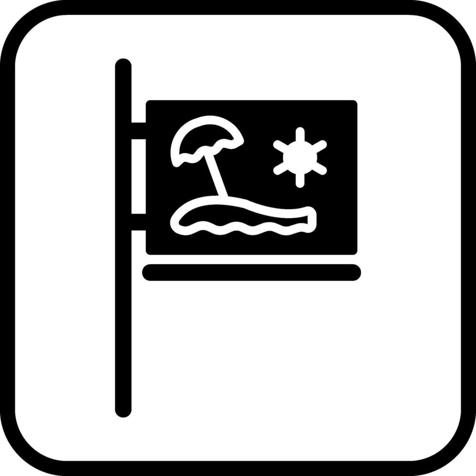 Vektorsymbol für Strandzeichen vektor