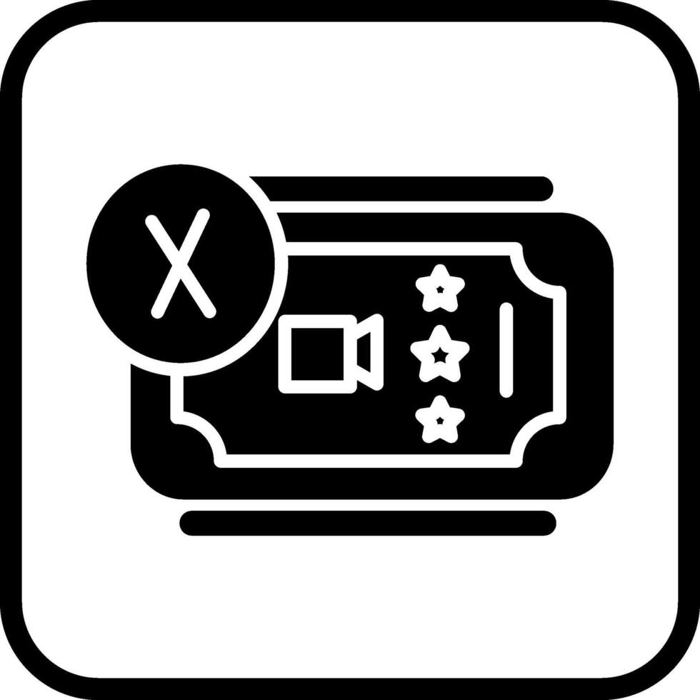 stornieren Fahrkarte Vektor Symbol