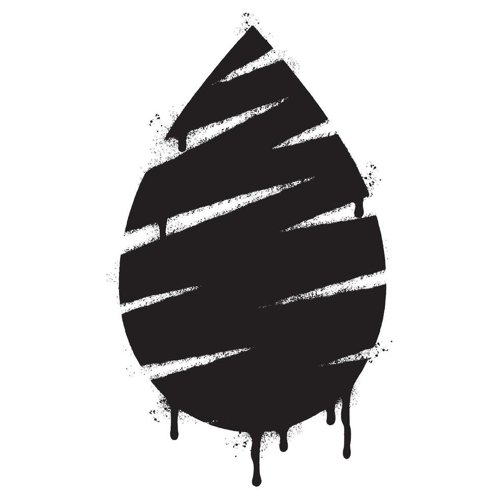sprühen gemalt Graffiti Wasser fallen Logo Vektor Symbol isoliert auf Weiß Hintergrund.
